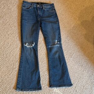 Hudson Barbara Boot Cut Blue Distressed Jeans